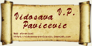 Vidosava Pavičević vizit kartica